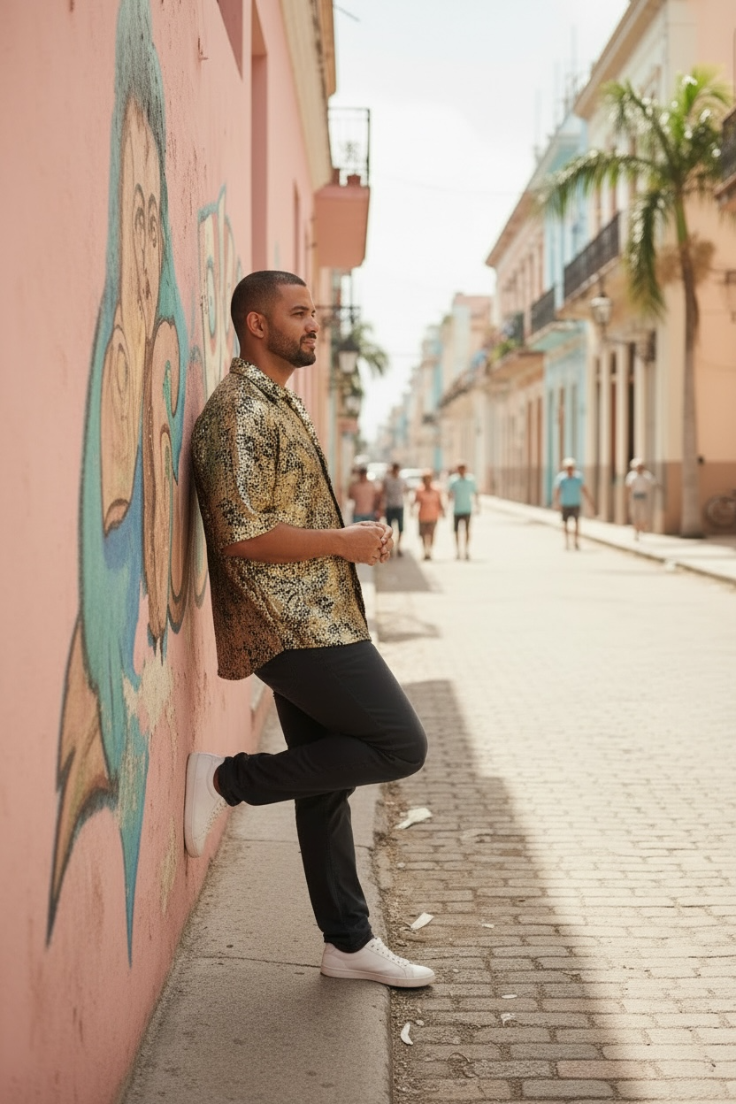 Metallic Gold Velvet Bowling Shirt | Luxury Hawaiian Shirt | Men’s Statement Shirt | Resort Wear | Party Shirt | Festival Outfit