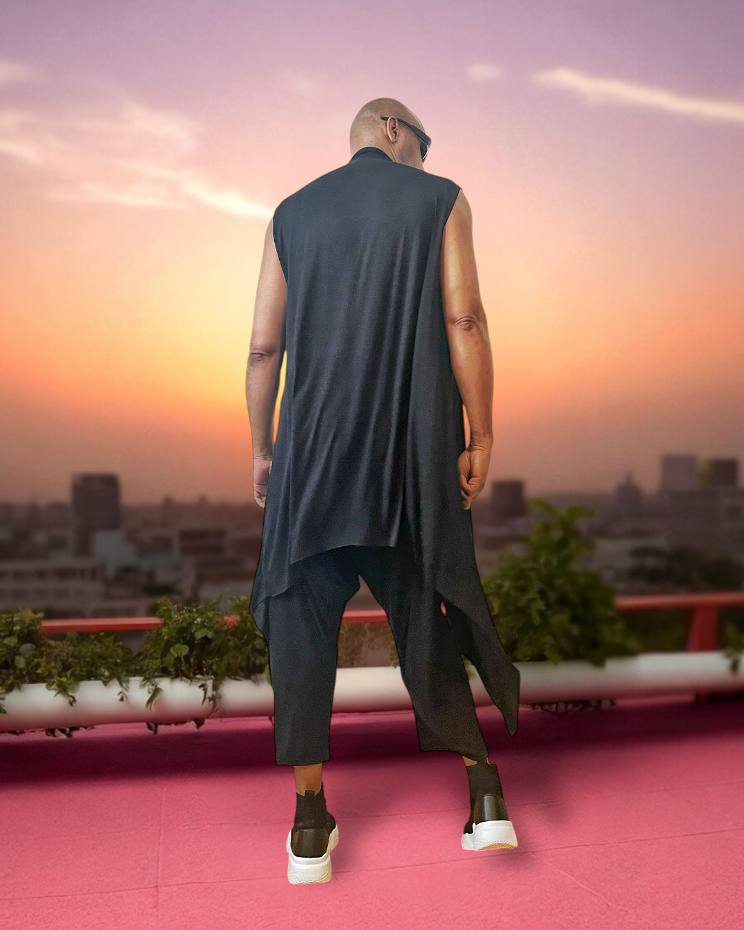 Men’s Drop Crotch Black Harem Pants | Futuristic Festival Pants | Urban Ninja Streetwear | Burning Man Outfit