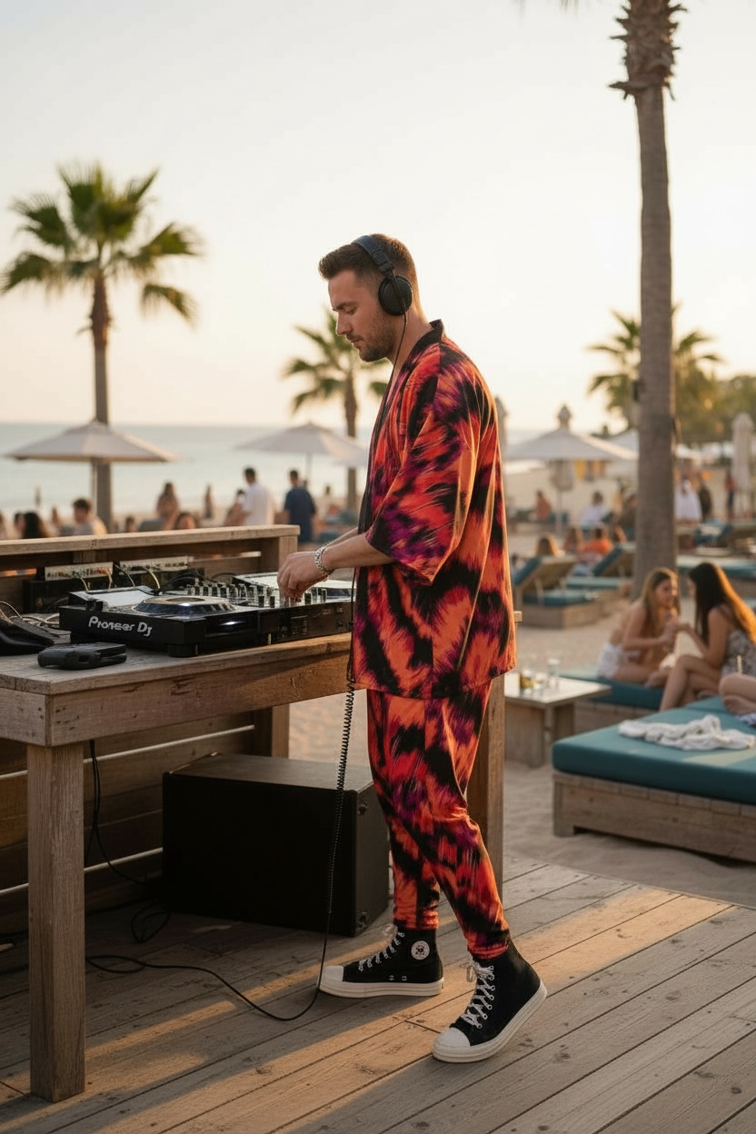 Fireside Jersey Printed Kimono (Top Only)