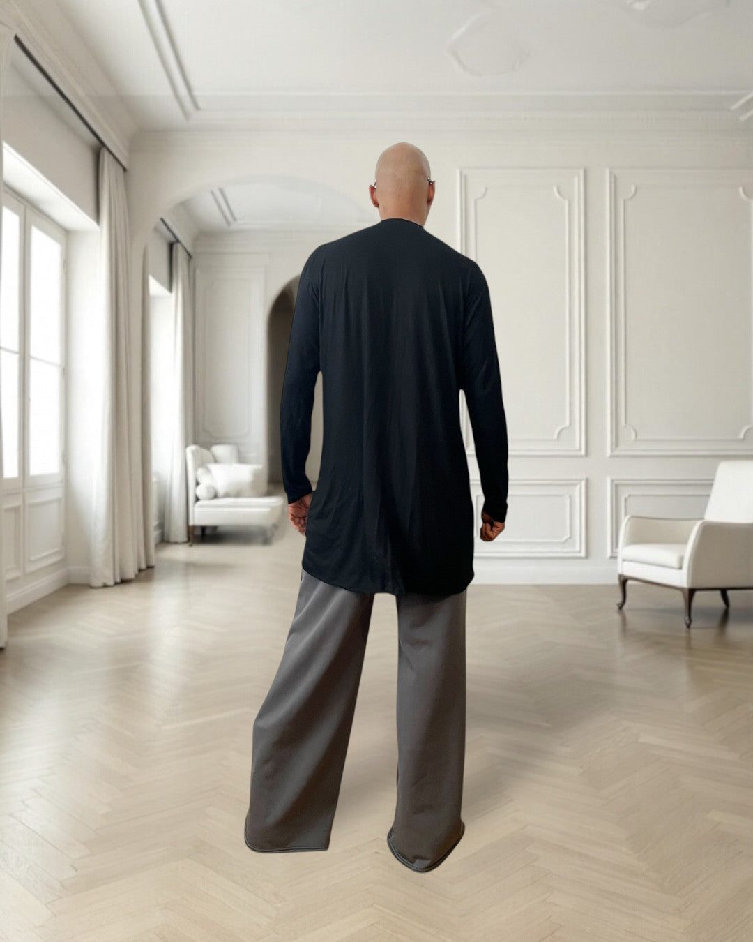 Soft Jersey Long Sleeve Long Tee Shirt