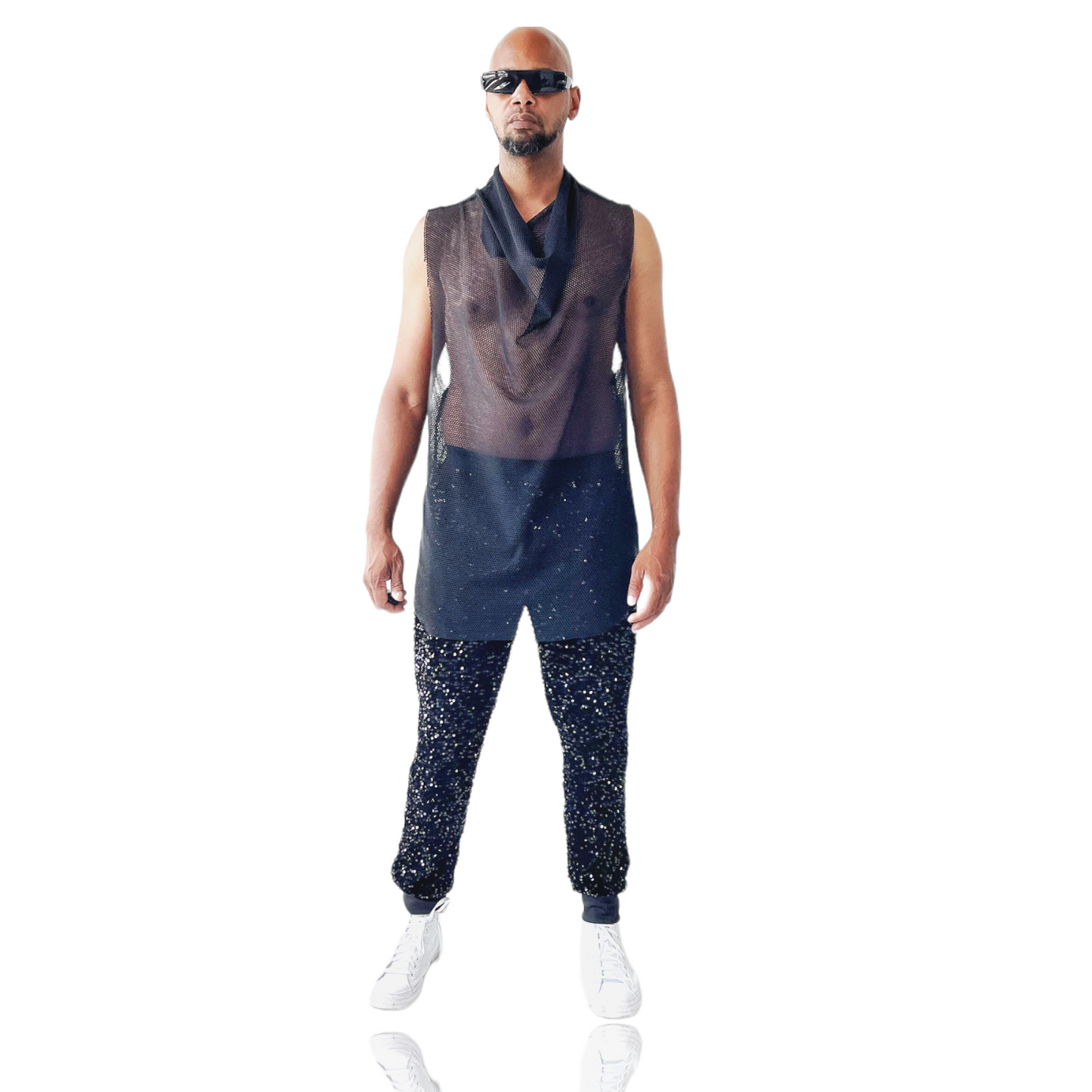 Cowlneck Mesh Shirt