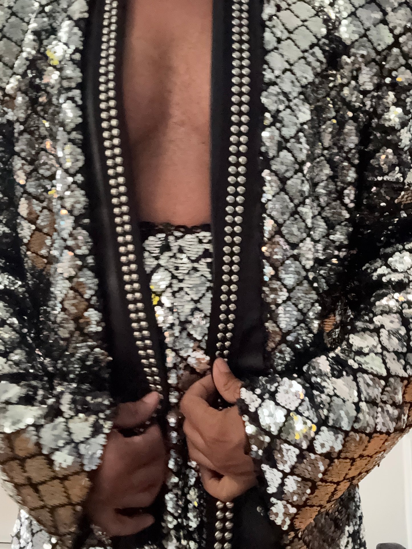 Disco Ball Silver Sequin Suit