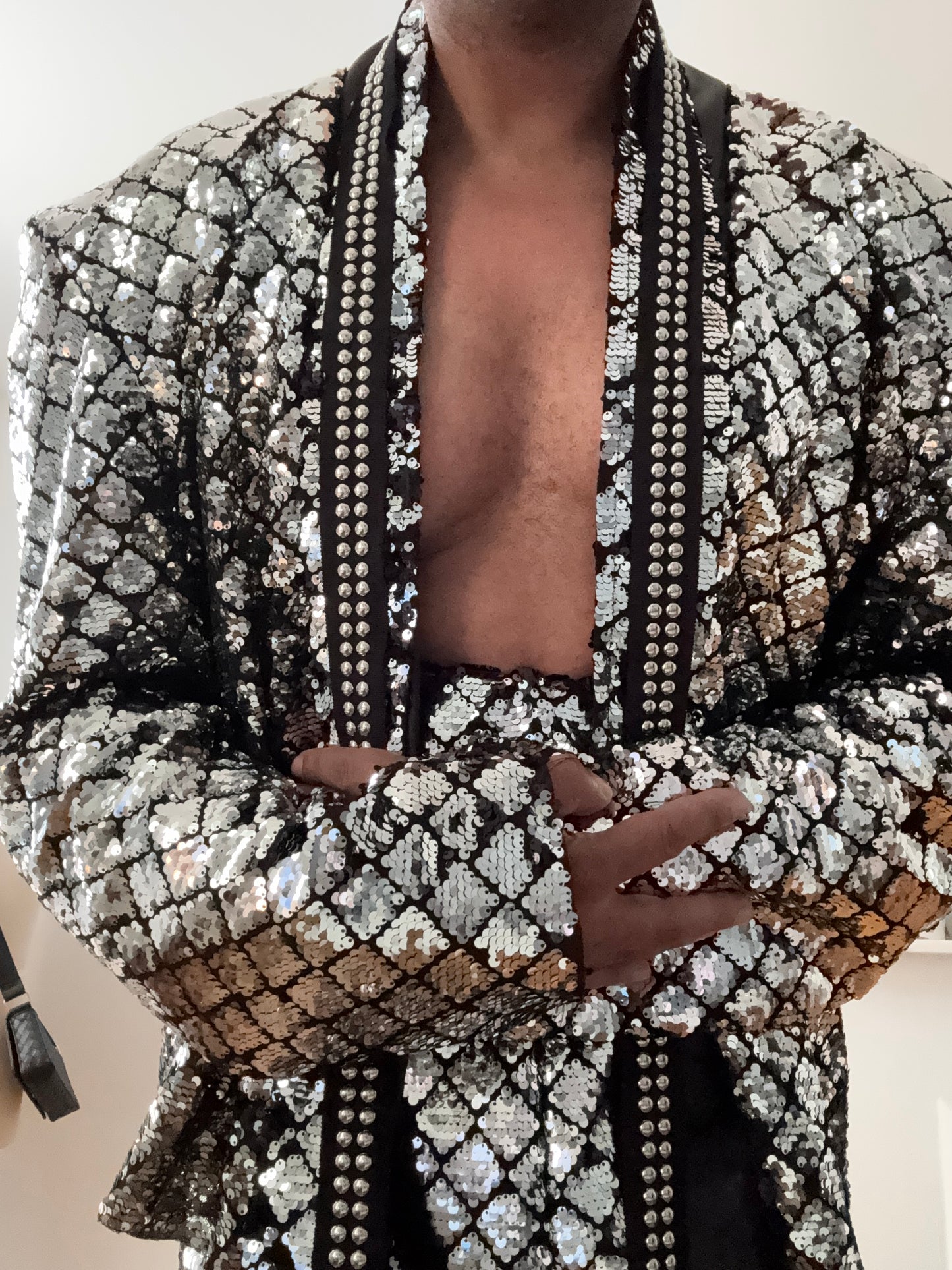 Disco Ball Silver Sequin Suit