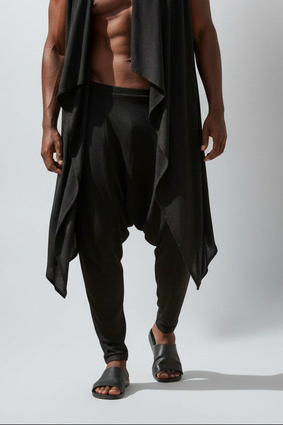 Black Jersey Harem Pant