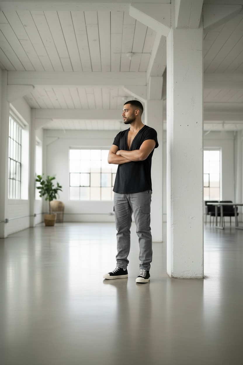 Extreme Deep V Neck Tee Drop Shoulder TShirt | Drop Shoulder T Shirt | Black Drape Jersey