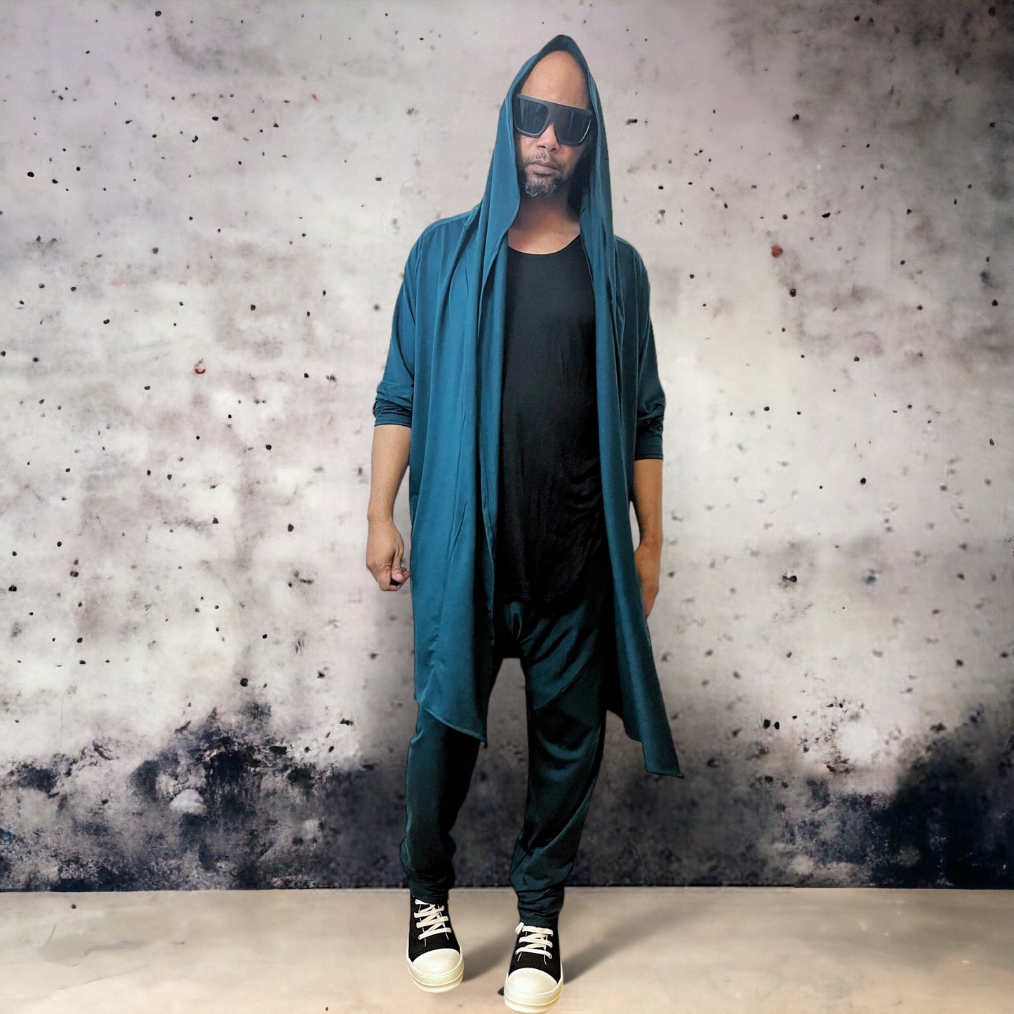 2 piece Drape Jersey Hooded Cardigan And Matching Pant