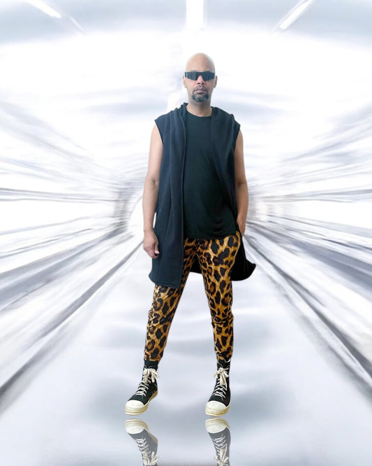 Urban Edge Sleeveless Hooded Cardigan – Black