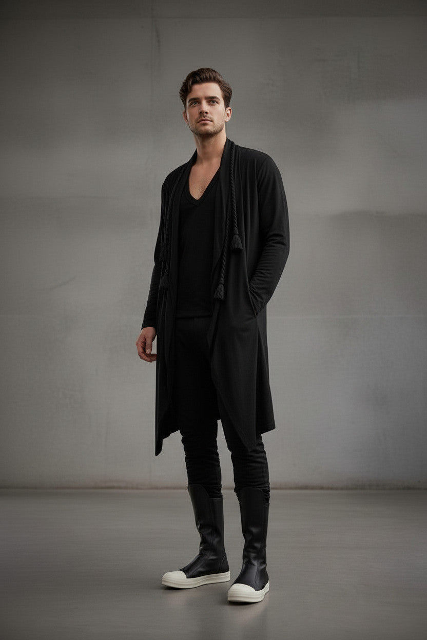 Festival Hooded Cardigan And Jogger Set – BurningMan | Stone Gray 2 Piece Men’s Festival Wear | Cardigan & Matching Pants | Rave Clothing for Burningman (Copy)