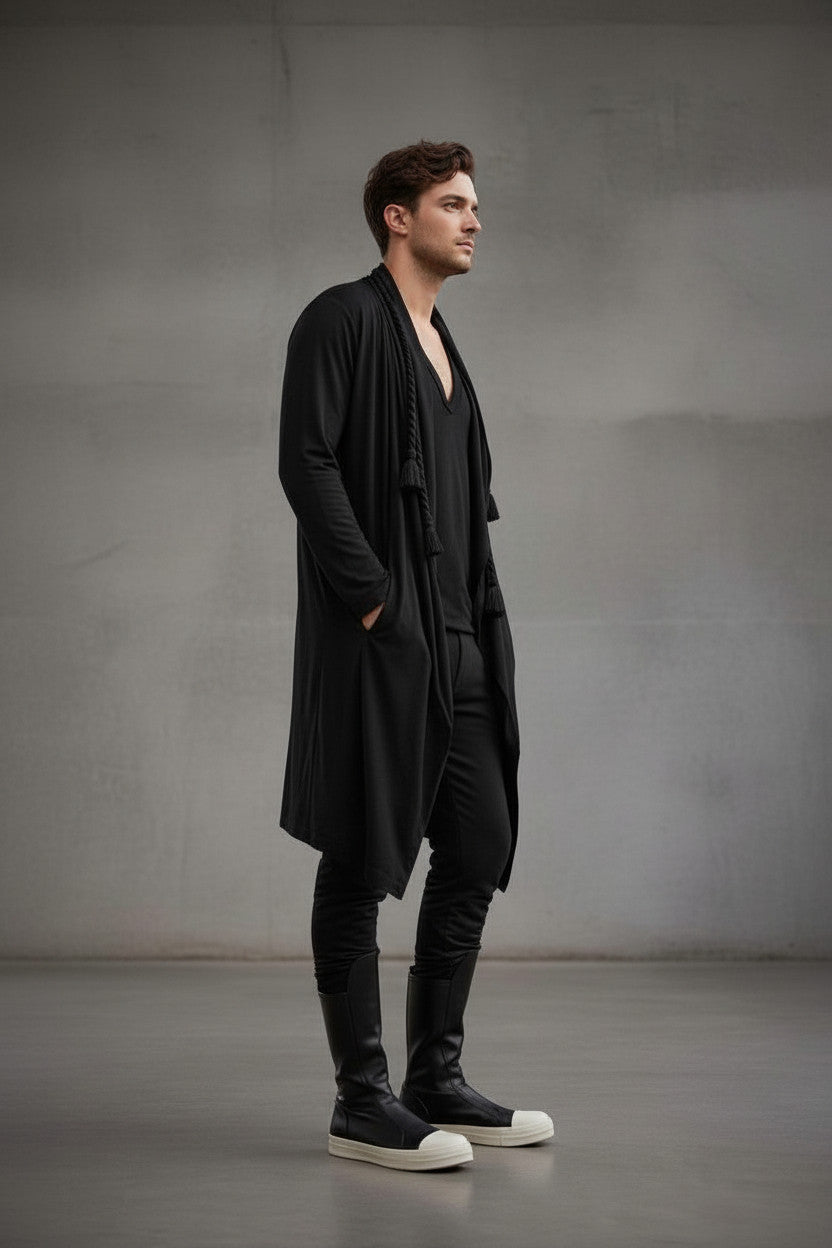 Festival Hooded Cardigan And Jogger Set – BurningMan | Stone Gray 2 Piece Men’s Festival Wear | Cardigan & Matching Pants | Rave Clothing for Burningman (Copy)