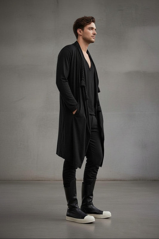 Festival Hooded Cardigan And Jogger Set – BurningMan | Stone Gray 2 Piece Men’s Festival Wear | Cardigan & Matching Pants | Rave Clothing for Burningman (Copy)