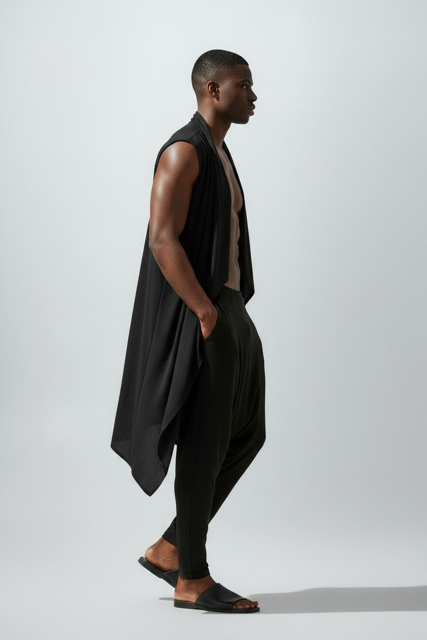 Black Jersey Harem Pant