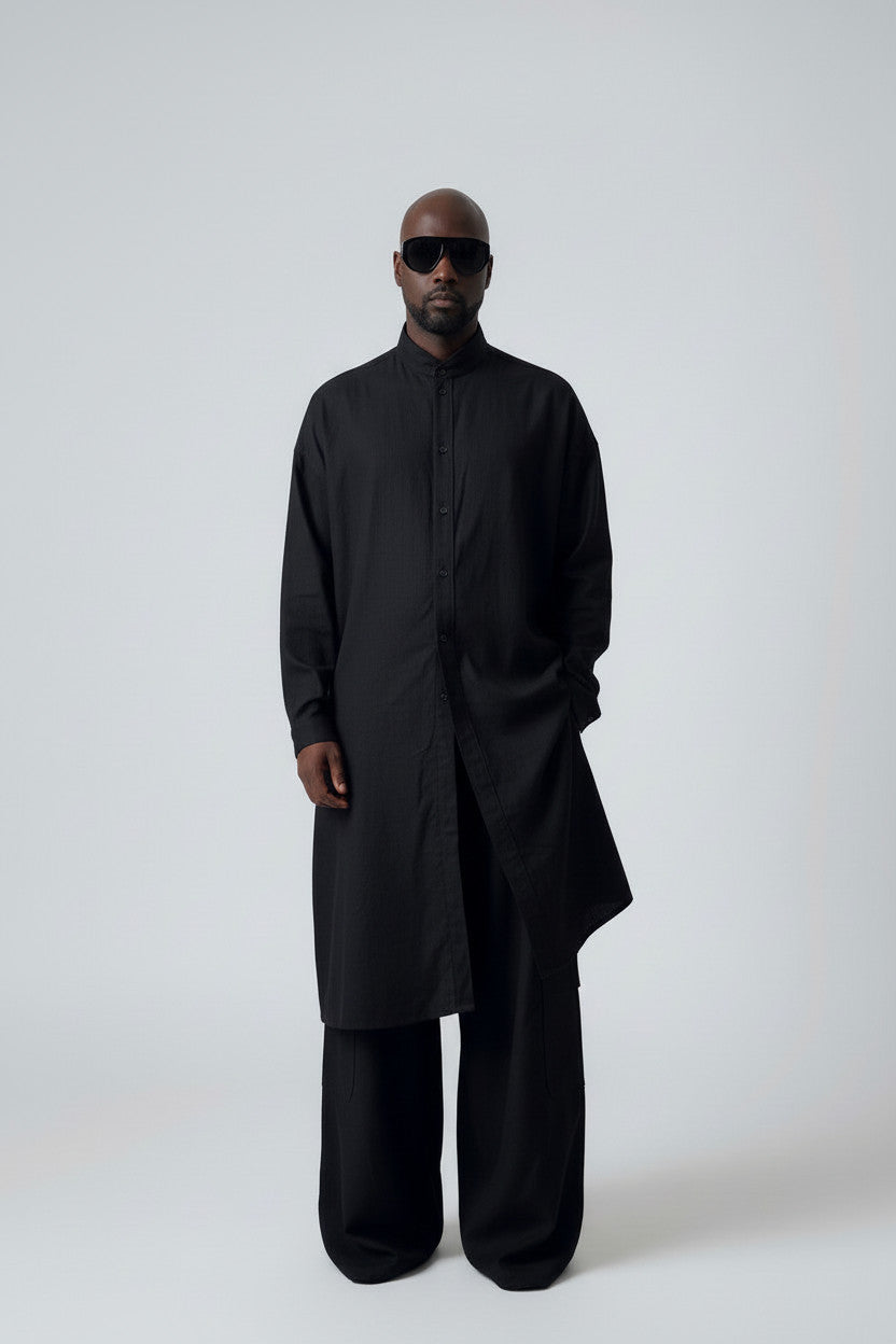 open lace back dress Black Linen Tunic Dress Shirt, Snap Front Longline Shirt, Minimalist L –  CULTURE AND FATE