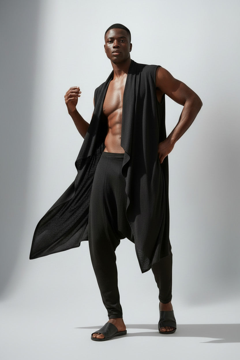 Black Jersey Harem Pant