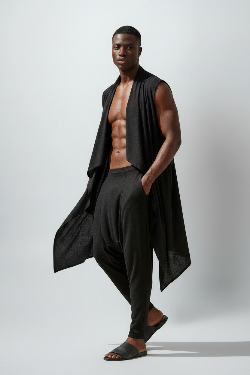 Black Jersey Harem Pant